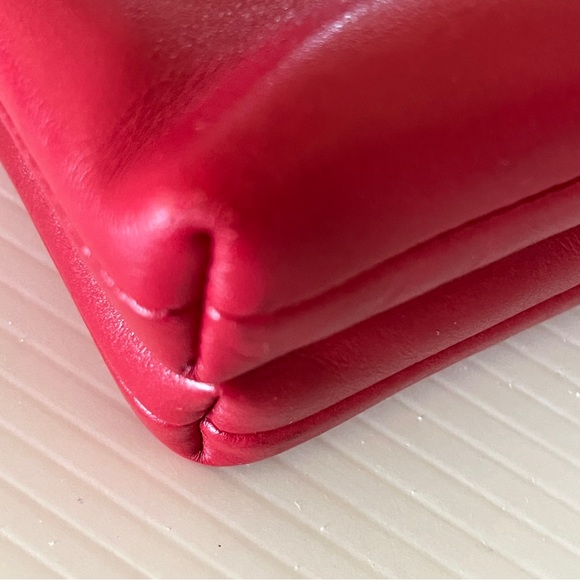 Coach Smith Crosby Red Silvertone Hardware Double Zip Leather Crossbody - Picture 13 of 16